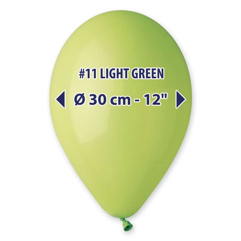 PALLONCINI IN LATTICE 12" 30 CENTRIMETRI CONF DA 18 PEZZI VERDE CHIARO