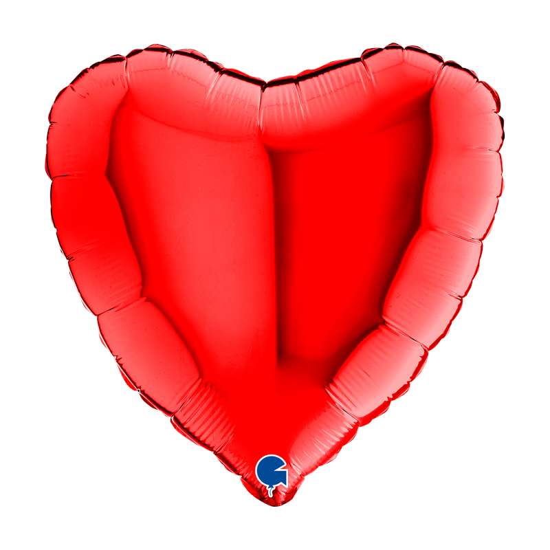 PALLONCINO IN MYLAR 45CM FORMA CUORE ROSSO