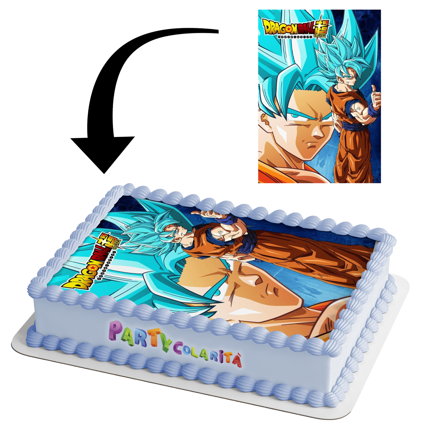 CIALDA PER TORTA DRAGON BALL RETT IN OSTIA 20X30 (mod-9)