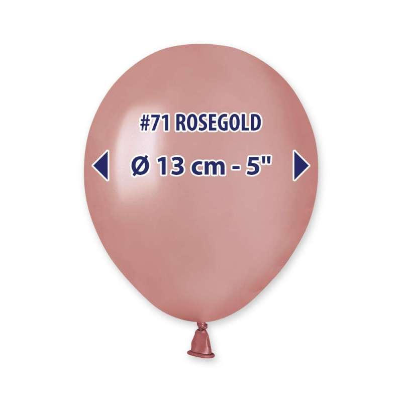 PALLONCINI IN LATTICE 5" 13 CENTRIMETRI CONF DA 20 PEZZI ROSE GOLD