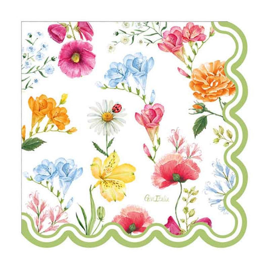 PRIMAVERA TOVAGLIOLI DECORO LA PRIMAVERA 33X33CM C/SMERLO 16PZ