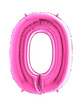 PALLONCINO IN MYLAR 1MT FUXIA NUMERO 0