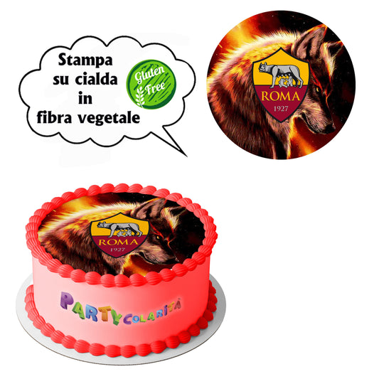 CIALDA PER TORTA ROMA TONDA IN IN FIBRA VEGETALE DIAMETRO 20 CM (mod 2)