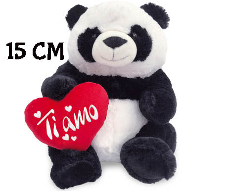 PANDA CON CUORE TI AMO 15 CM