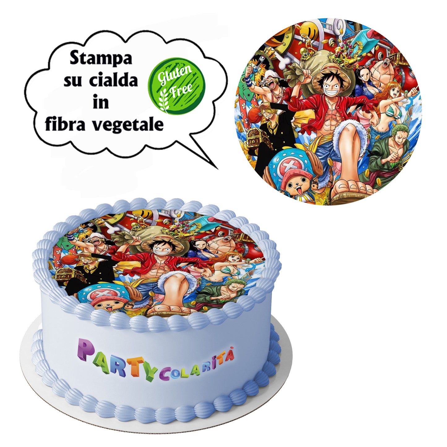 CIALDA PER TORTA ONE PIECE TONDA IN IN FIBRA VEGETALE DIAMETRO 20 CM (mod-1)