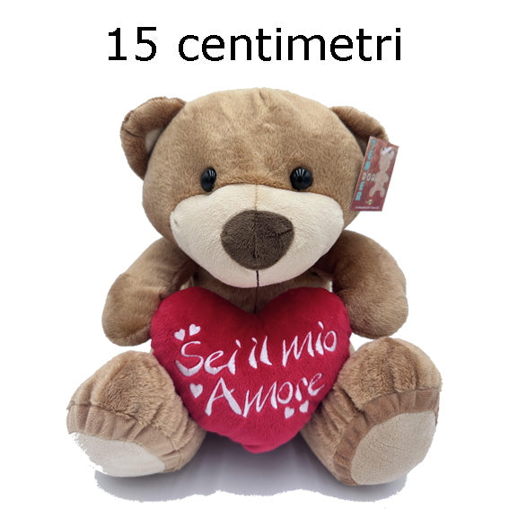 ORSACCHIOTTO CON CUORE SEI IL MIO AMORE 15 CM