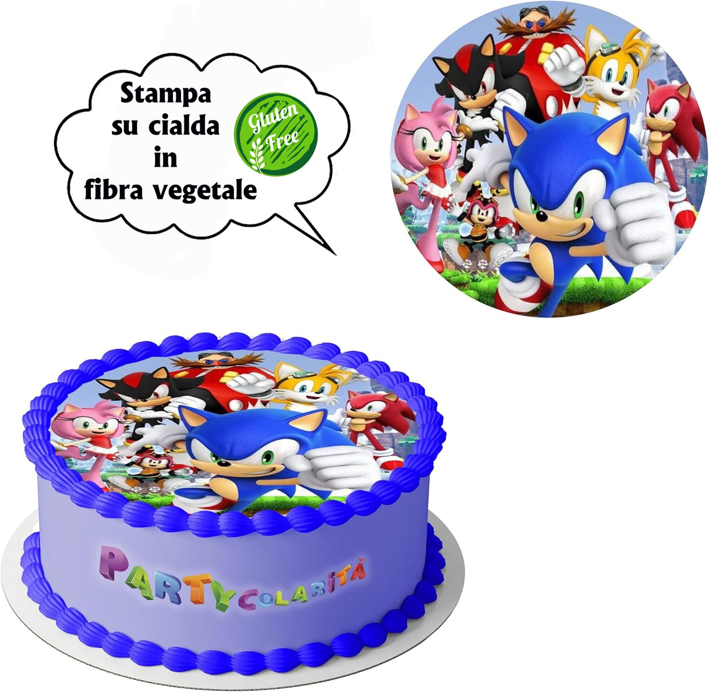 CIALDA PER TORTA SONIC TONDA IN IN FIBRA VEGETALE DIAMETRO (mod-1)