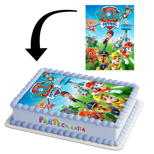 CIALDA PER TORTA PAW PATROL RETT IN OSTIA 20X30 (mod-8)