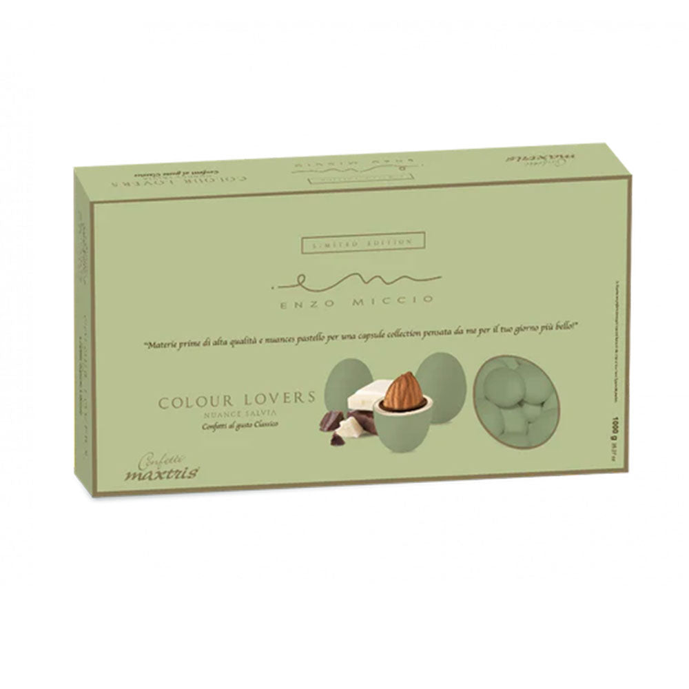 CONFETTI MAXTRIS SALVIA RICOPERTI DI CIOCCOLATO BIANCO E FONDENTE CON MANDORLA - CONF DA 1KG