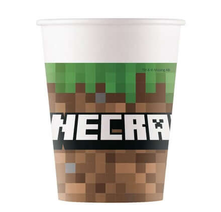 MINECRAFT BICCHIERI 200ML 8 PEZZI