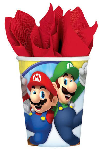 SUPER MARIO BICCHIERI CARTA 250ML 8 PEZZI