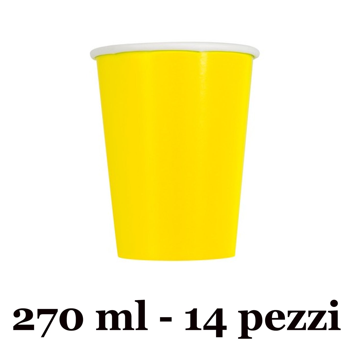 GIALLO CARTA MONOUSO 270ML 14PZ