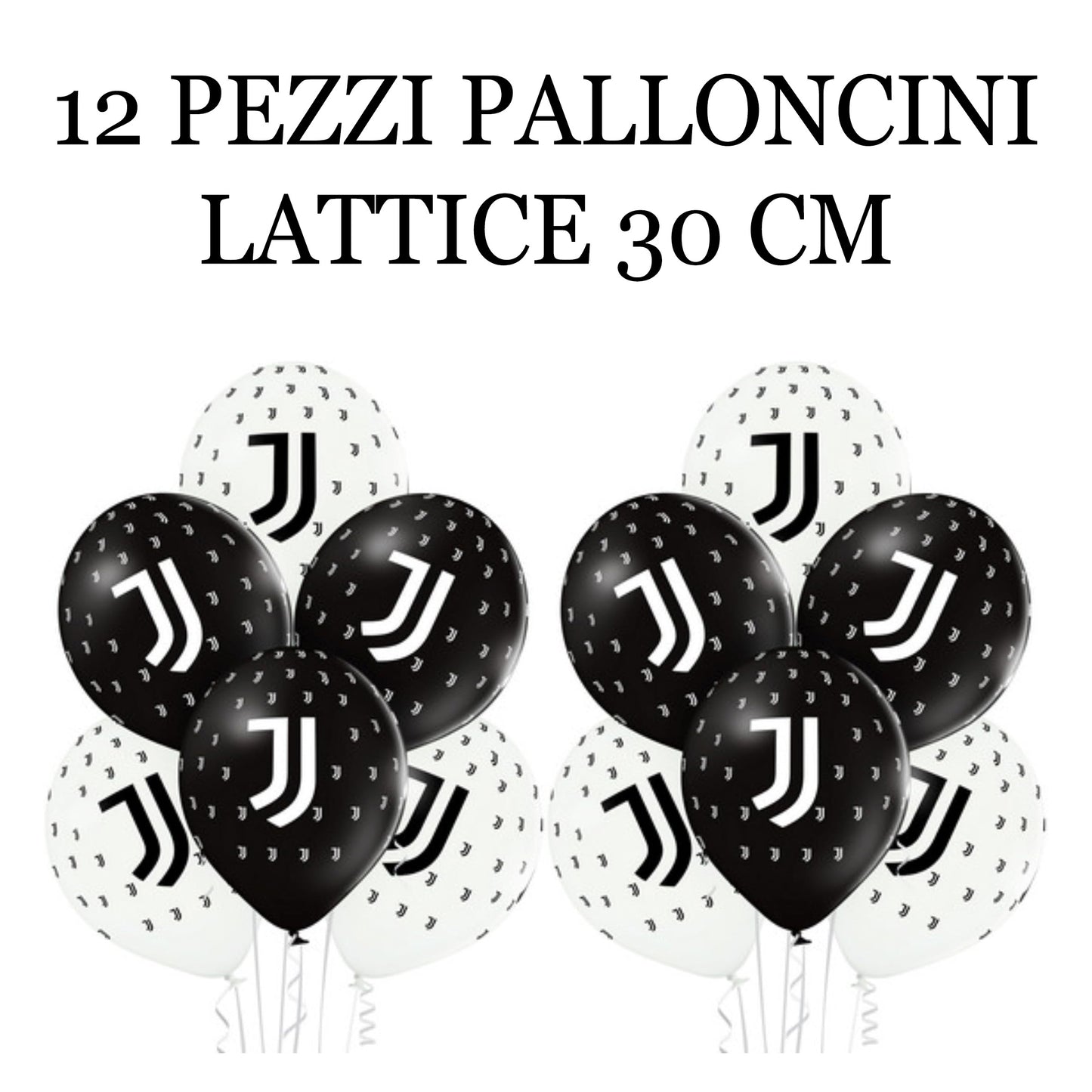 JUVENTUS PALLONCINI LATTICE 12 PEZZI 30CM