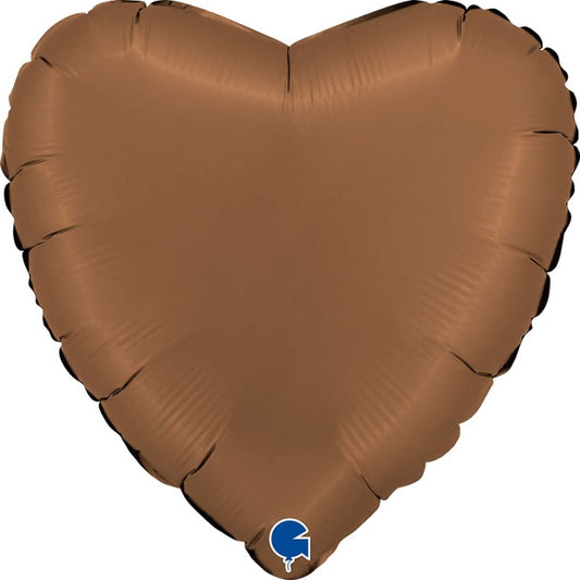 PALLONCINO IN MYLAR 45CM FORMA CUORE MARRONE