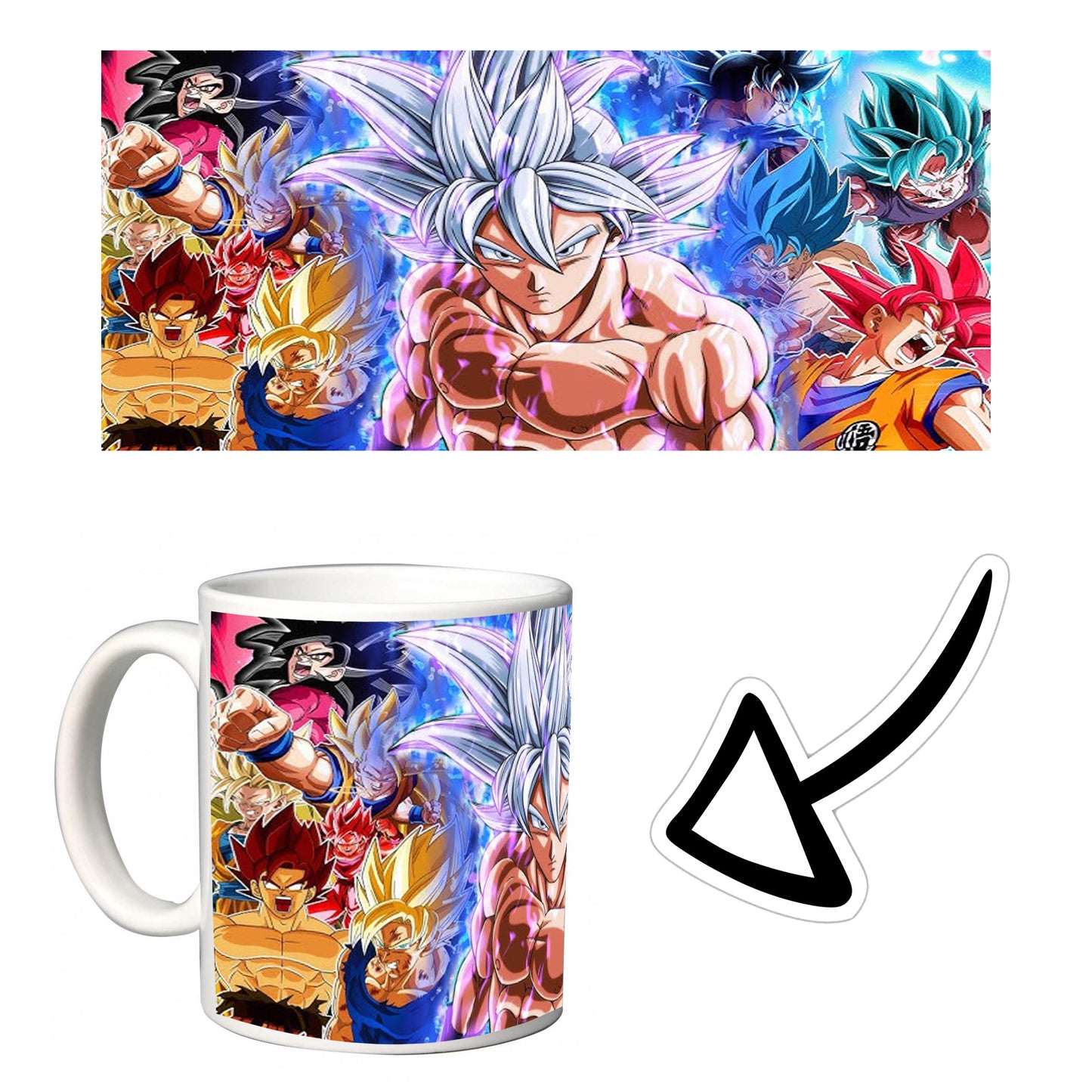 DRAGONBALL OUT TAZZA DA LATTE IN CERAMICA 8X11 (mod1)