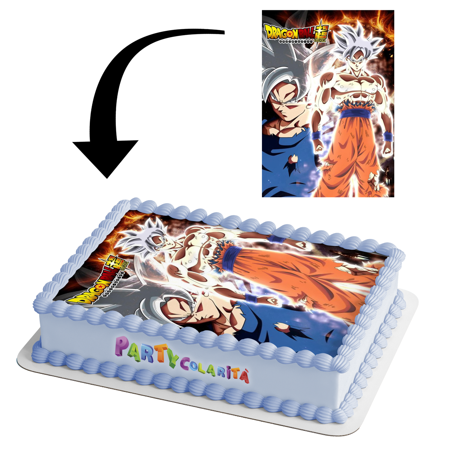 CIALDA PER TORTA DRAGON BALL RETT IN OSTIA 20X30 (mod-10)