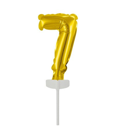 PALLONE FOIL PER TORTA 13CM ORO NUMERO 7