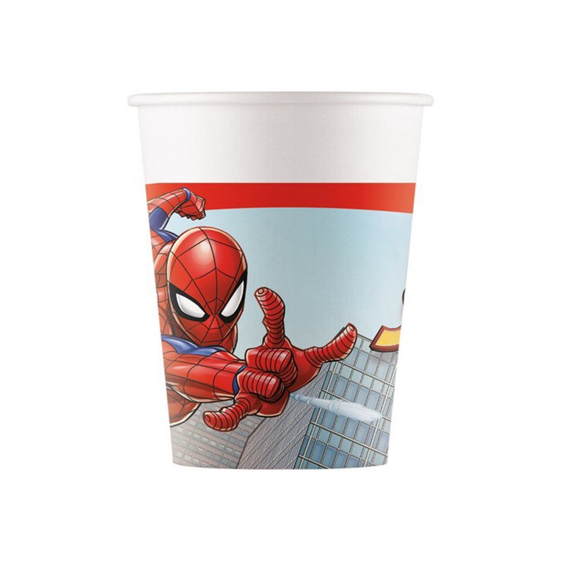 SPIDERMAN BICCHIERI CARTA 200 ML 8 PEZZI