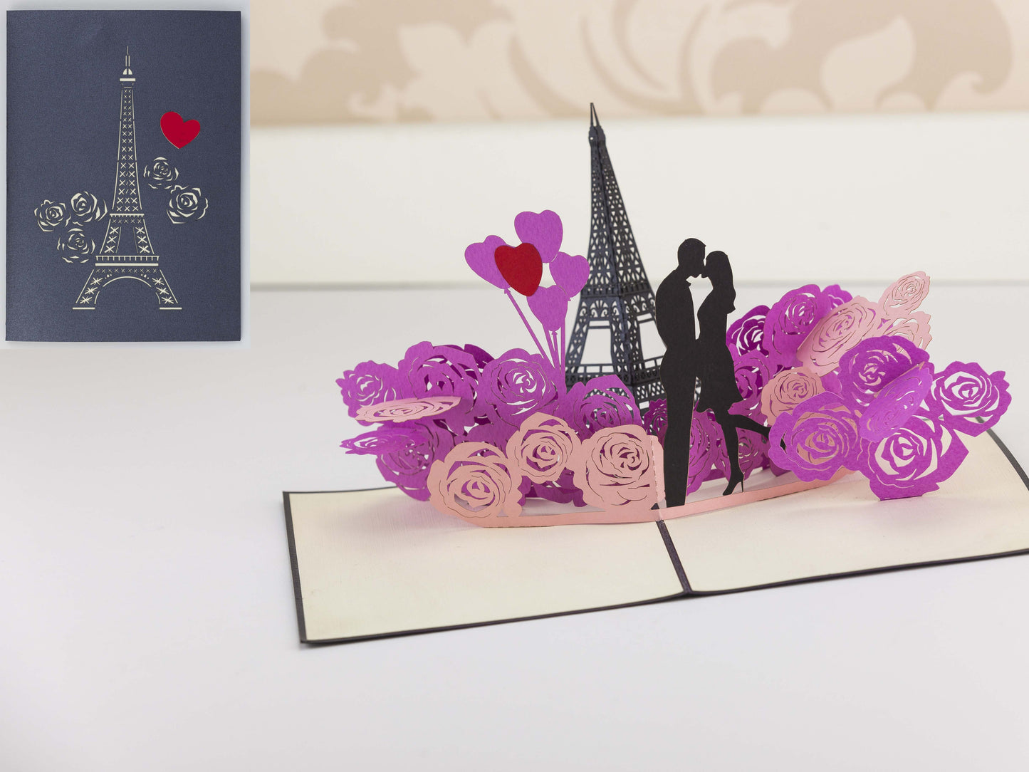 ORIGAMI BIGLIETTO AUGURALE LOVE IN PARIS