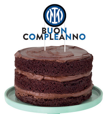 INTER TOPPER TORTA BUON COMPLEANNO LARGO 18CM