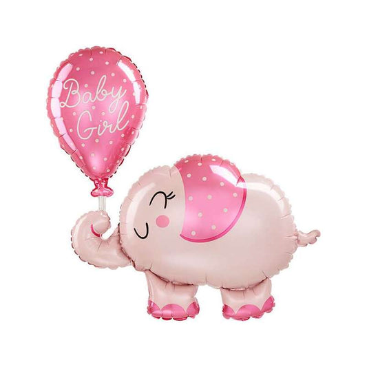 NASCITA GIRL PALLONCINO ELEFANTINO BABY GIRL78 CM