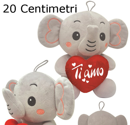 ELEFANTINO CON CUORE TI AMO 20 CM