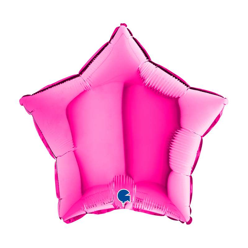 PALLONCINO IN MYLAR 45CM FORMA STELLA FUXIA