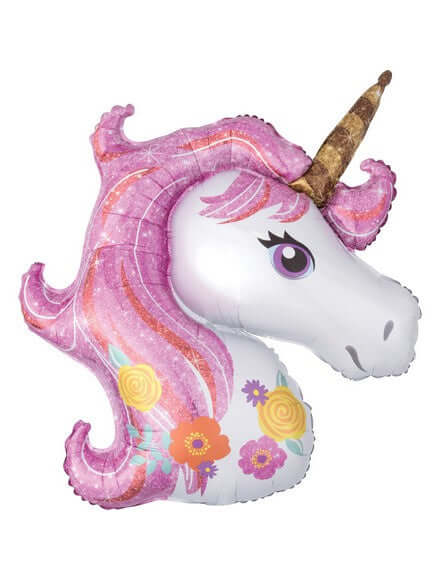 UNICORNO PALLONCINO IN MYLAR SAGOMATO 83 CM