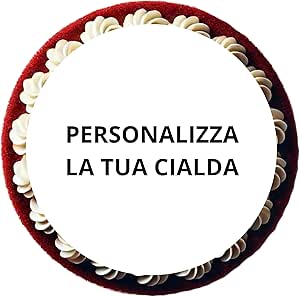 CREA LA TUA CIALDA IN OSTIA PERSONALIZZATA PER TORTA TONDA DIAMETRO 20 CM CIRCA