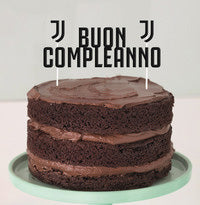 JUVENTUS TOPPER TORTA BUON COMPLEANNO LARGO 18CM