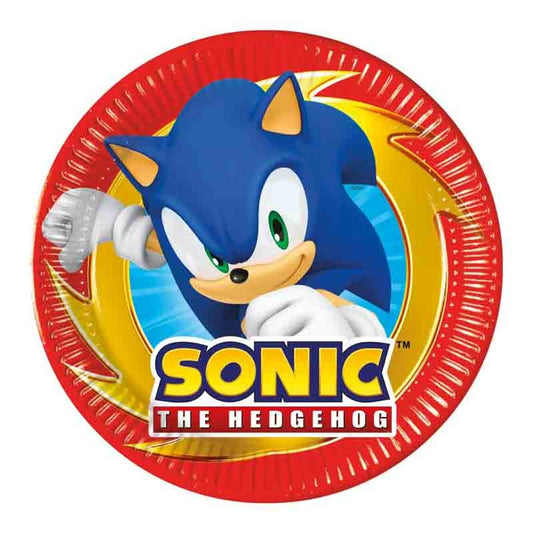 SONIC PIATTI CARTA 19,5 CM 8 PEZZI