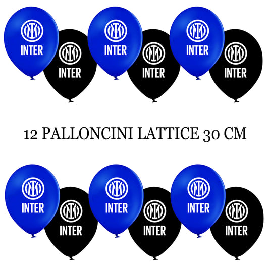 INTER PALLONCINI LATTICE 12 PEZZI 30CM