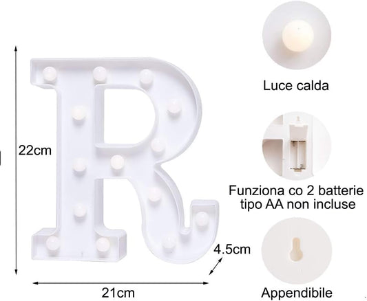 DECORAZIONE LUMINOSA LETTERA R