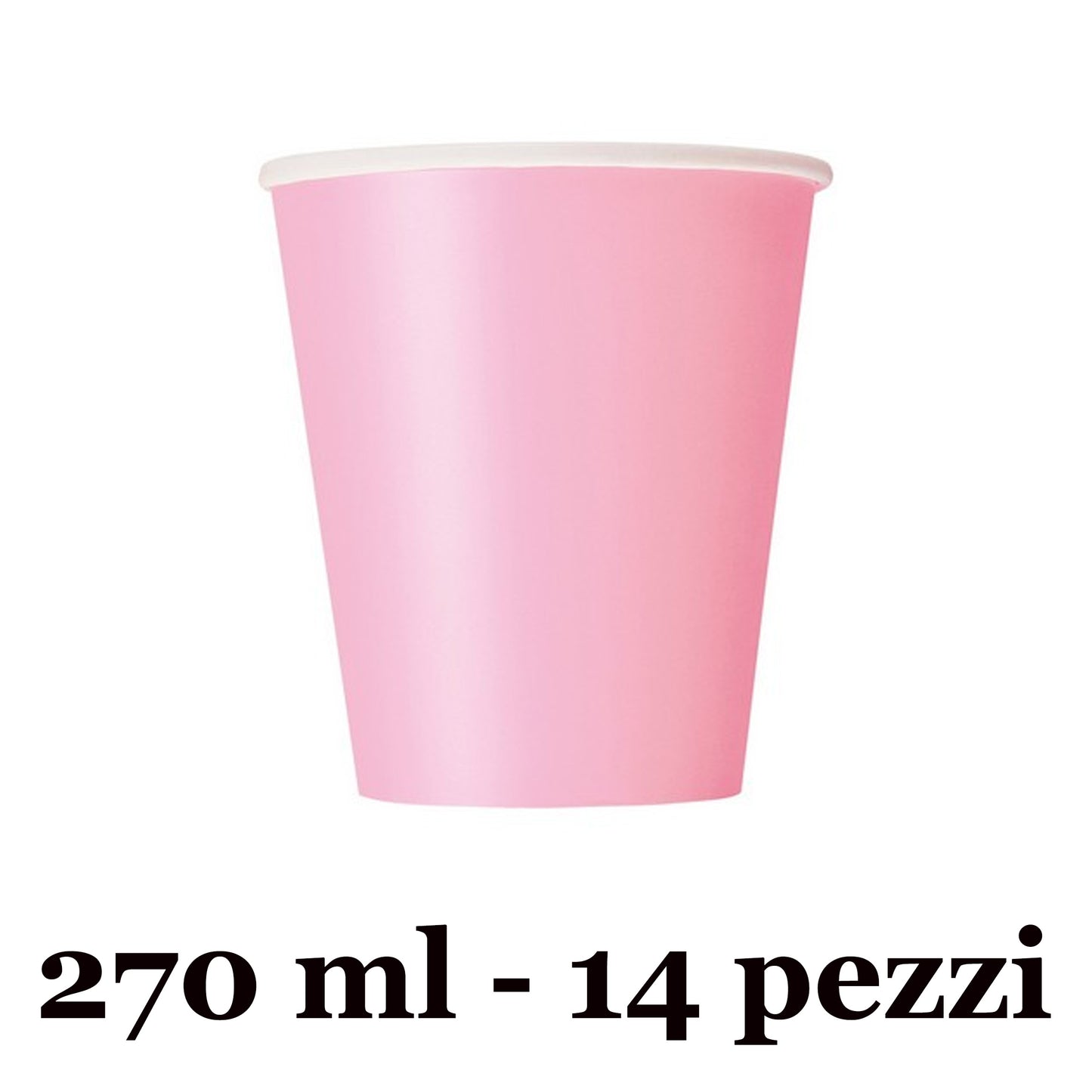 ROSA BICCHIERI CARTA MONOUSO 270ML 14PZ