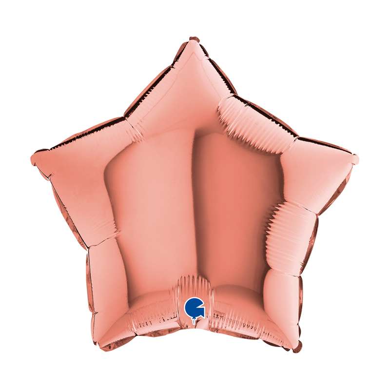 PALLONCINO IN MYLAR 45CM FORMA STELLA ROSE GOLD