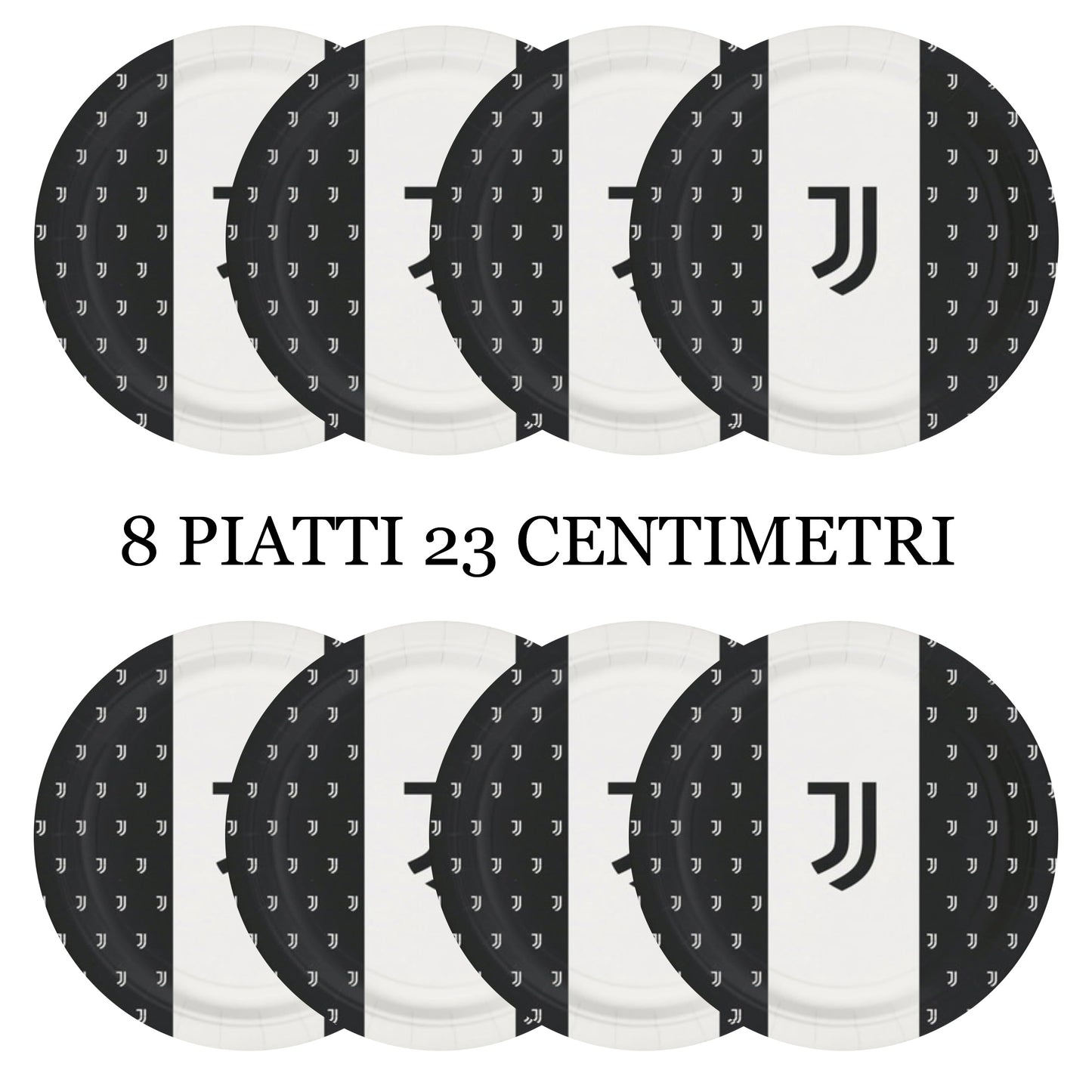 JUVENTUS PIATTI 23 CM 8 PEZZI