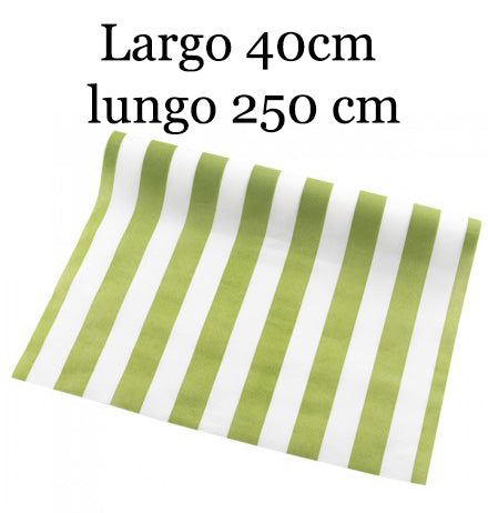 RUNNER AIRLAID CM 40X250 CM RIGHE LIME