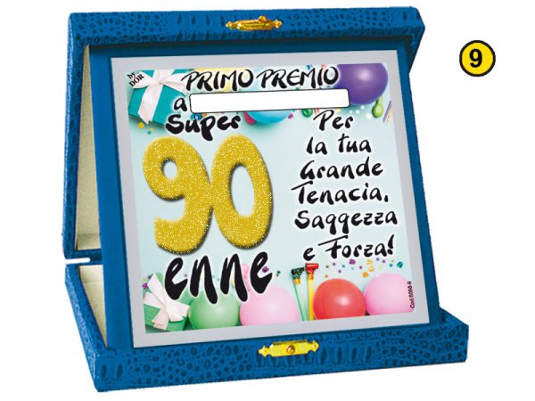 TARGA PREMIO - GADGET COMPLEANOO 90 ANNI GLITTER