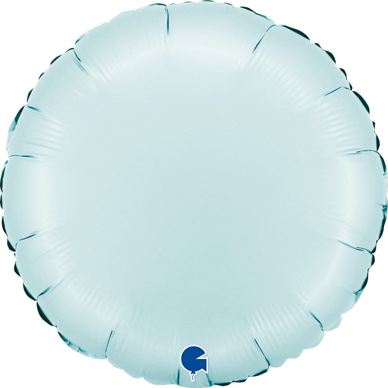 PALLONCINO IN MYLAR 45CM FORMA TONDA CELESTE