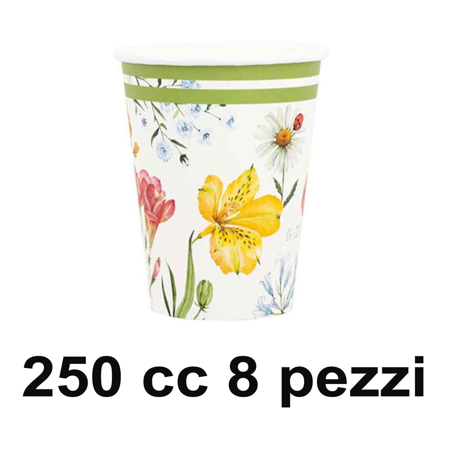 PRIMAVERA BICCHIERI 250 CC. DECORO LA PRIMAVERA 8PZ