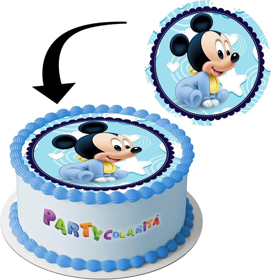 CIALDA PER TORTA TOPOLINO TONDA IN OSTIA DIAMETRO 20 CM (mod-4)