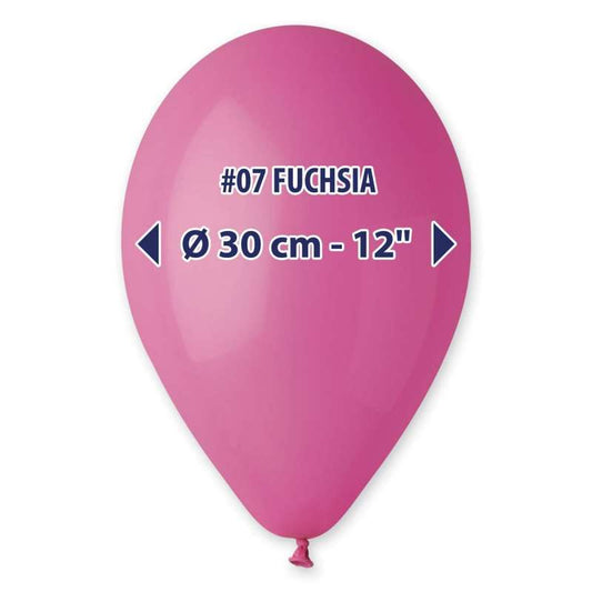 PALLONCINI IN LATTICE 12" 30 CENTRIMETRI CONF DA 18 PEZZI FUXIA