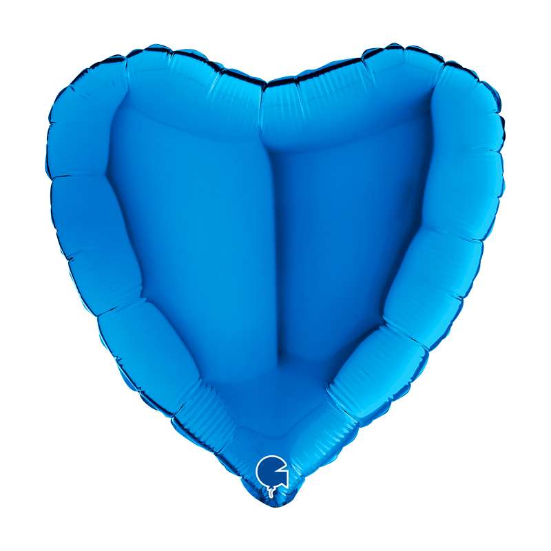 PALLONCINO IN MYLAR 45CM FORMA CUORE BLU