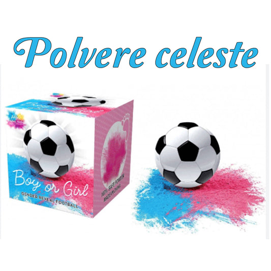 GENDER REVEAL – PALLA CONTENENTE POLVERE PER LA RIVELAZIONE DEL SESSO - CELESTE