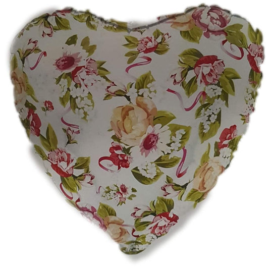 LOVE PALLONCINO IN MYLAR CUORE STAMPA FIORATA 46 CM