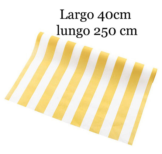 RUNNER AIRLAID CM 40X250 CM RIGHE GIALLO