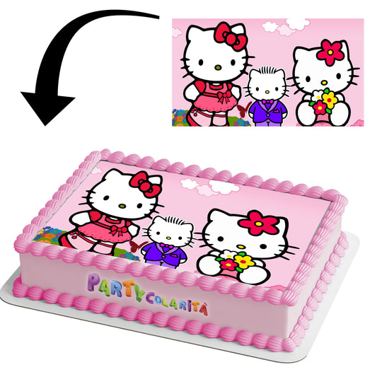 CIALDA PER TORTA HELLO KITTY RETT IN OSTIA 20X30 (mod-2)