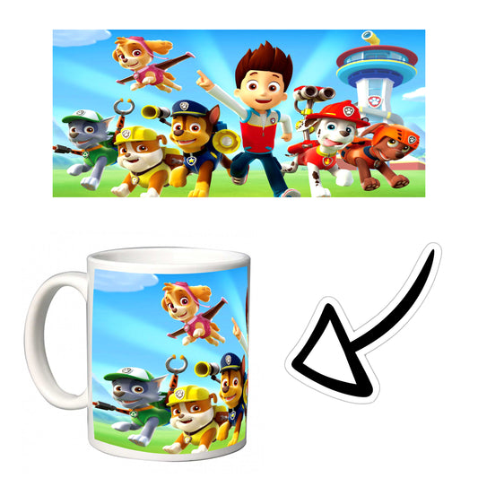 PAW PATROL TAZZA DA LATTE IN CERAMICA 8X11 (mod1)