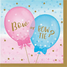 GENDER REVEAL TOVAGLIOLI 33X33 16PZ DOPPIO VELO