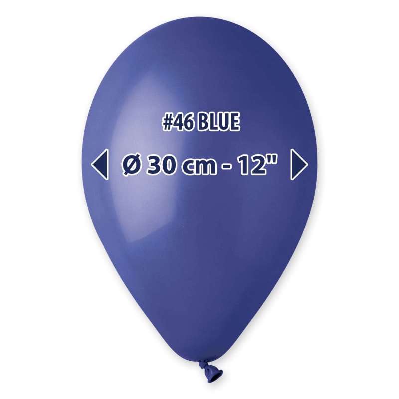 PALLONCINI IN LATTICE 12" 30 CENTRIMETRI CONF DA 18 PEZZI BLU